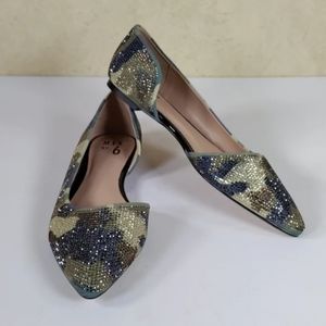 Camo Rhinestone Flats size 10 NWT